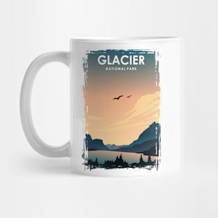 Glacier National Park Travel Poster Mug